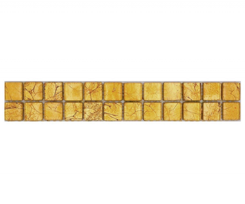 Mosaico frontera frontera mosaico de vidrio mosaico azulejo estructura de oro MOS120BOR-0782