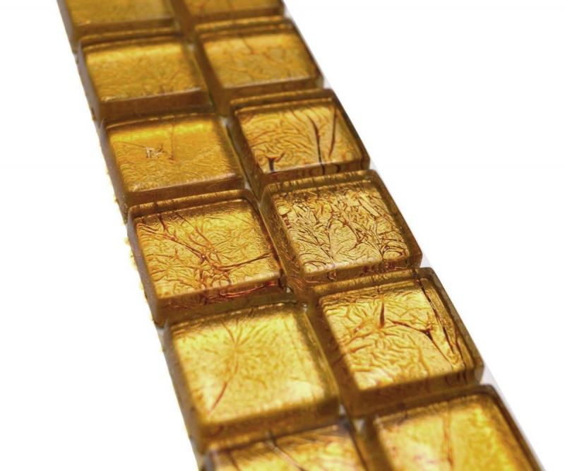Mosaico frontera frontera mosaico de vidrio mosaico azulejo estructura de oro MOS120BOR-0782