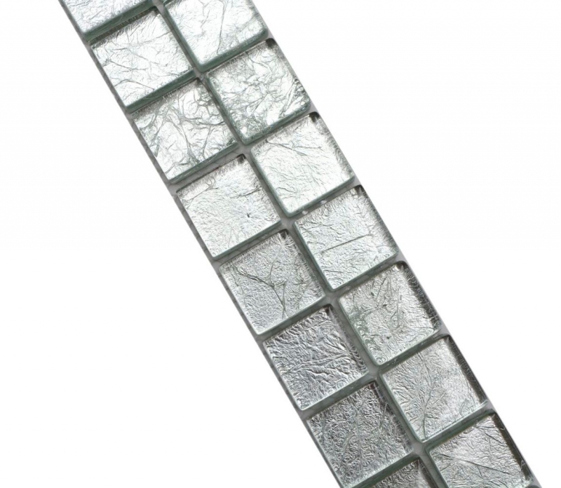 Mosaico frontera frontera mosaico de vidrio mosaico azulejo estructura de plata MOS123BOR-8SB16