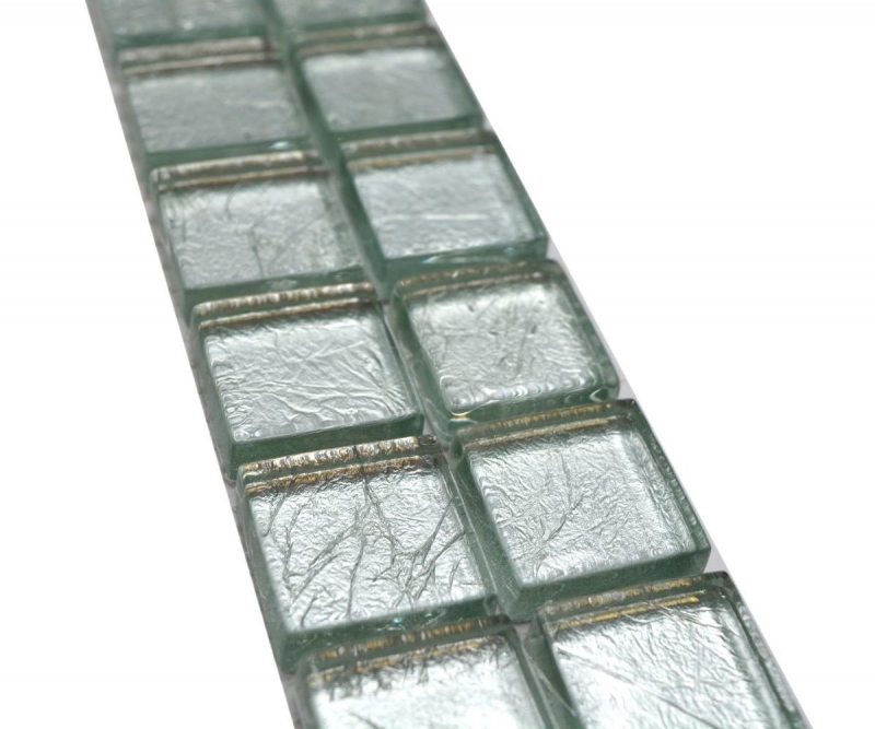 Mosaico frontera frontera mosaico de vidrio mosaico azulejo estructura de plata MOS123BOR-8SB16