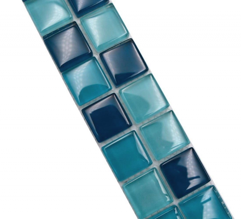 Mosaico frontera frontera vidrio mosaico mosaico azulejo mezcla azul petróleo turquesa MOS88BOR-XCE95