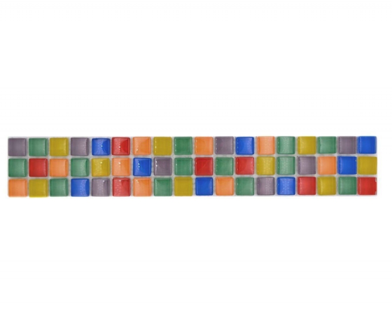 Mosaico borde borde mosaico de vidrio mosaico azulejo colorido MOS88BOR-XC123