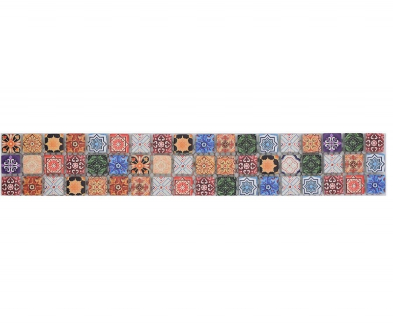 Borde de mosaico Borde de mosaico de vidrio con revestimiento Retro Biscuit colores MOS78BOR-RB83