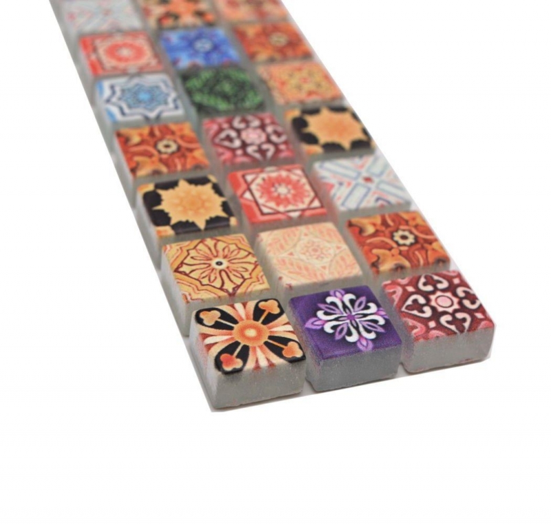 Borde de mosaico Borde de mosaico de vidrio con revestimiento Retro Biscuit colores MOS78BOR-RB83