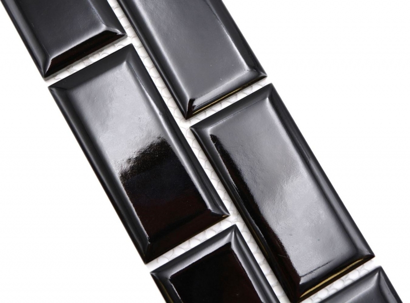 Mosaico cenefa Metro uni negro MOS26BORM-0303