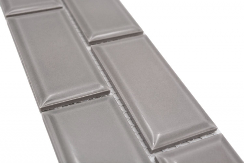 Mosaico cenefa Metro uni piedra gris MOS26BORM-0202