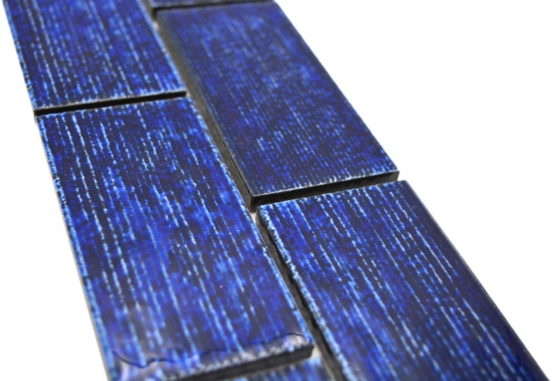 Mosaico cenefa compuesto azul brillante MOS26BOR-KAS6