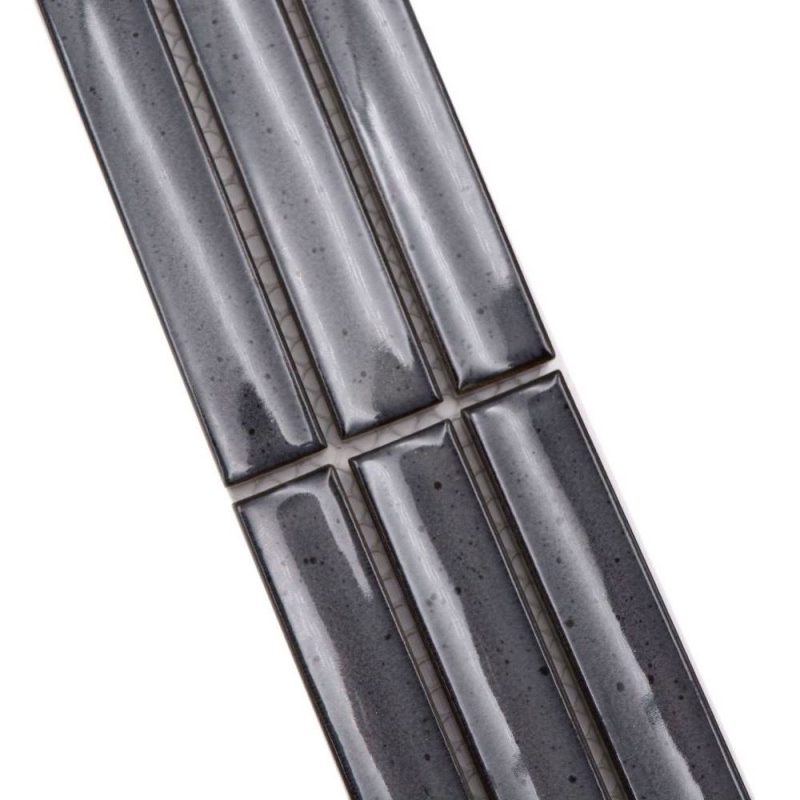 Mosaico cenefa varillas gris moteado brillante MOS24BOR-CS26