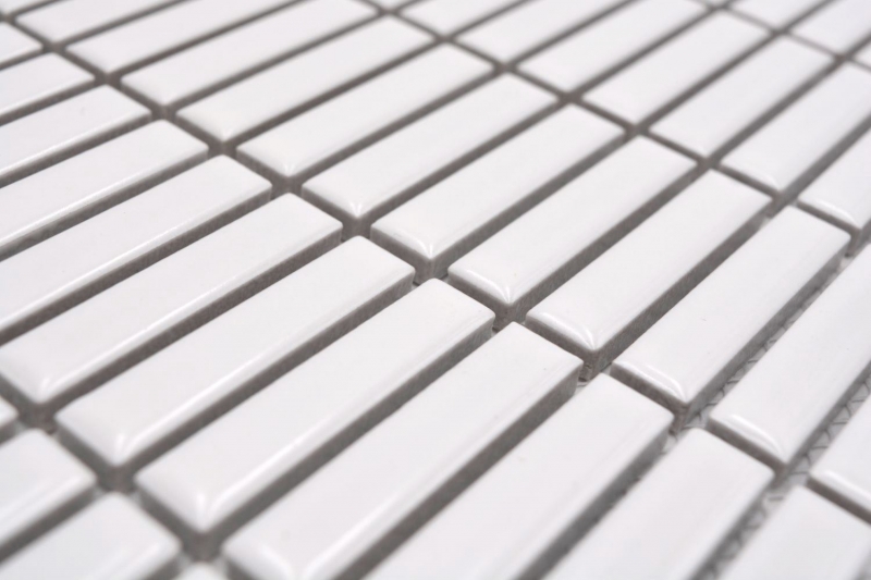 Cerámica mosaico blanco brillante bambú mirada mosaico azulejo cocina pared azulejo backsplash baño ducha pared MOS24-BM1_f