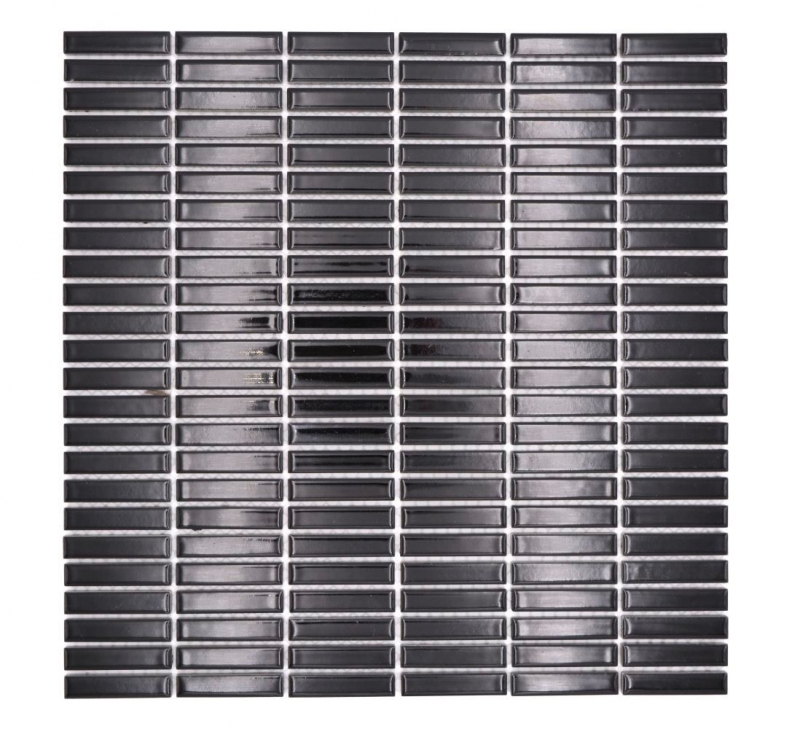 Cerámica mosaico negro brillante bambú mirada mosaico azulejo cocina pared azulejo backsplash baño ducha pared MOS24-BM2_f