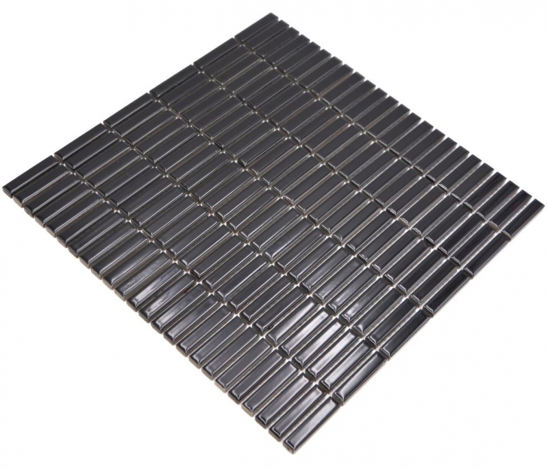Cerámica mosaico negro brillante bambú mirada mosaico azulejo cocina pared azulejo backsplash baño ducha pared MOS24-BM2_f