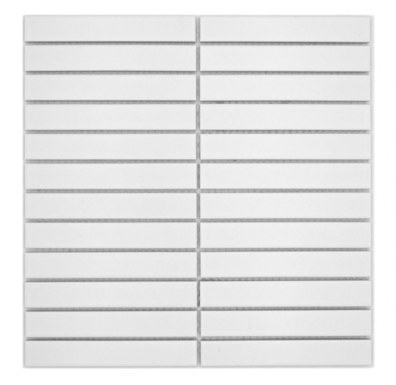Cerámica mosaico blanco mate varilla mirada mosaico azulejo cocina pared azulejo backsplash baño ducha pared MOS24-S20_f