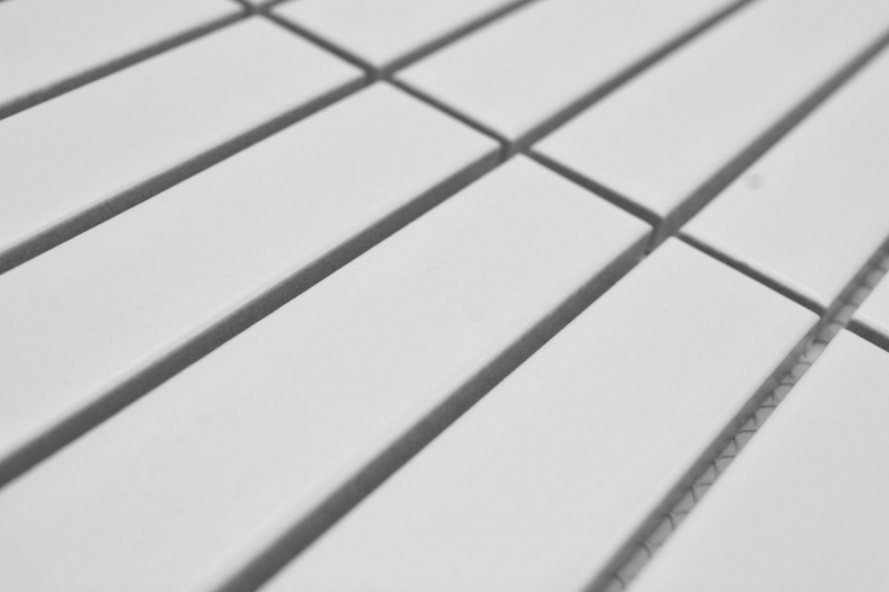 Cerámica mosaico blanco mate varilla mirada mosaico azulejo cocina pared azulejo backsplash baño ducha pared MOS24-S20_f