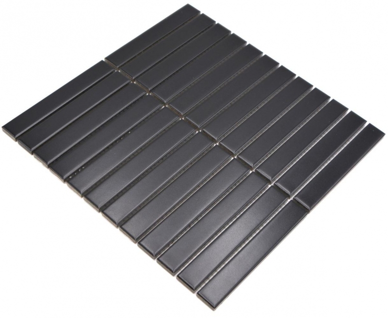 Cerámica mosaico negro mate varilla mirada mosaico azulejo cocina pared azulejo espejo baño ducha pared MOS24-S60_f
