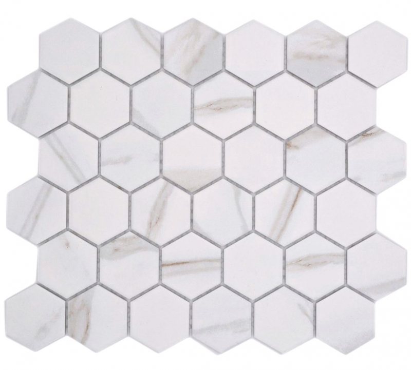 Cerámica mosaico blanco mate piedra mirada mosaico azulejo cocina pared azulejo espejo baño ducha pared MOS11G-0112_f