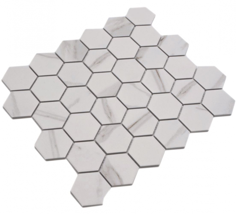 Cerámica mosaico blanco mate piedra mirada mosaico azulejo cocina pared azulejo espejo baño ducha pared MOS11G-0112_f