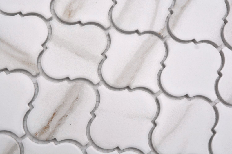 Cerámica mosaico blanco mate piedra mirada mosaico azulejo cocina pared azulejo espejo baño ducha pared MOS13-0204_f