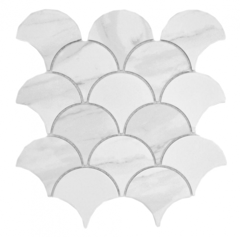 Cerámica mosaico blanco mate piedra mirada mosaico azulejo cocina pared azulejo espejo baño ducha pared MOS13-FS0102_f