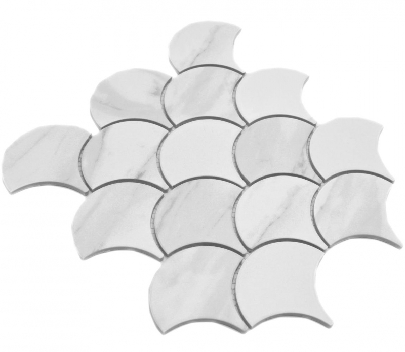 Cerámica mosaico blanco mate piedra mirada mosaico azulejo cocina pared azulejo espejo baño ducha pared MOS13-FS0102_f