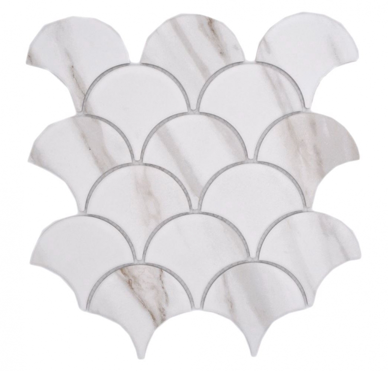 Cerámica mosaico blanco mate piedra mirada mosaico azulejo cocina pared azulejo espejo baño ducha pared MOS13-FS112_f