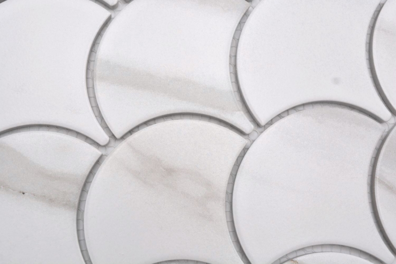 Cerámica mosaico blanco mate piedra mirada mosaico azulejo cocina pared azulejo espejo baño ducha pared MOS13-FS112_f