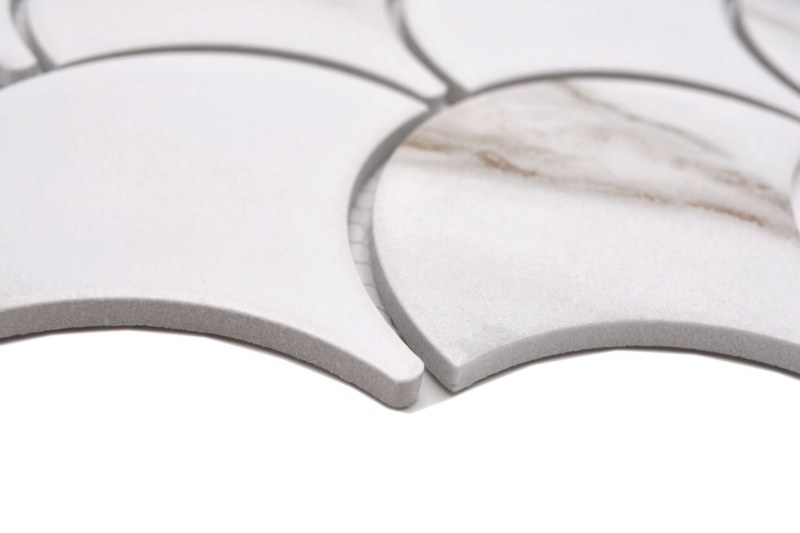 Cerámica mosaico blanco mate piedra mirada mosaico azulejo cocina pared azulejo espejo baño ducha pared MOS13-FS112_f