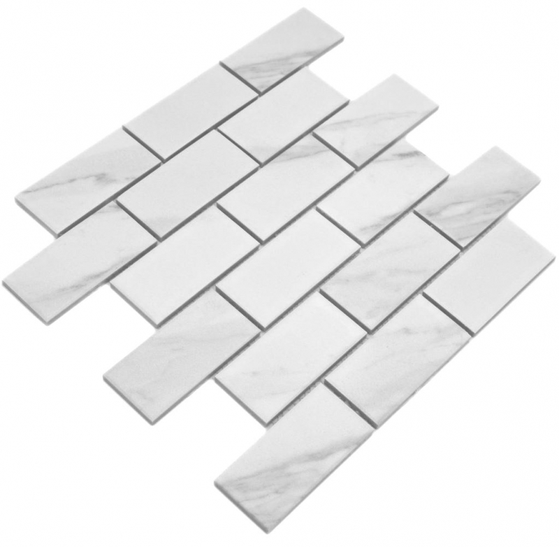 Cerámica mosaico blanco mate piedra mirada mosaico azulejo cocina pared azulejo espejo baño ducha pared MOS26M-1102_f