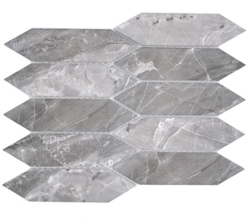 Mosaico de cerámica gris mate piedra mirada mosaico azulejo cocina pared azulejo espejo baño ducha pared MOS13-L0208_f