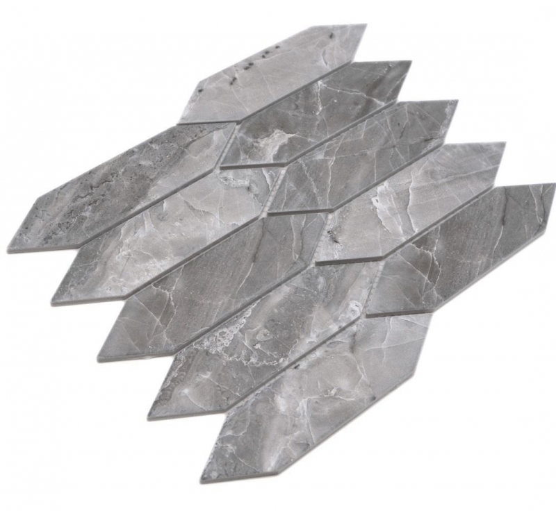 Mosaico de cerámica gris mate piedra mirada mosaico azulejo cocina pared azulejo espejo baño ducha pared MOS13-L0208_f