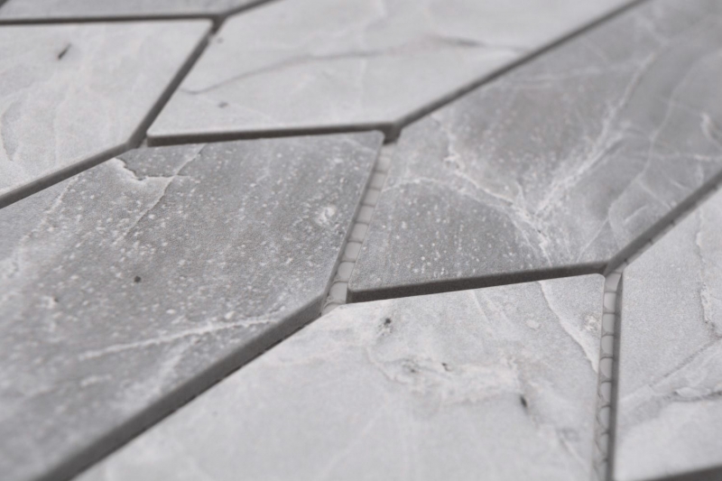 Mosaico de cerámica gris claro mate piedra mirada mosaico azulejo cocina pared azulejo espejo baño ducha pared MOS13-L0206_f