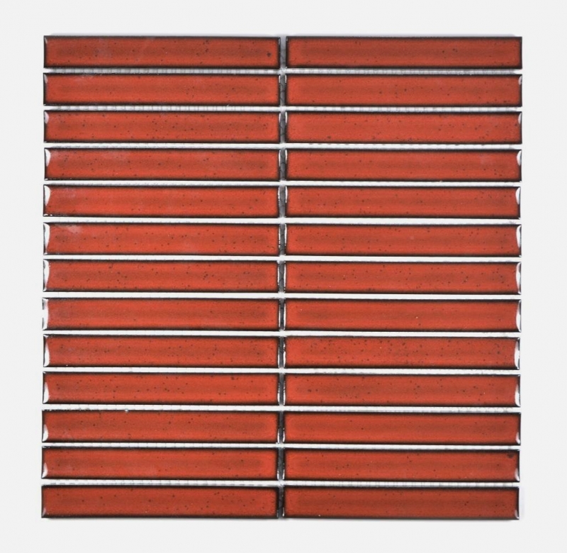 Cerámica mosaico rojo brillante varilla mirada mosaico azulejo cocina pared azulejo backsplash baño ducha pared MOS24-CS56_f