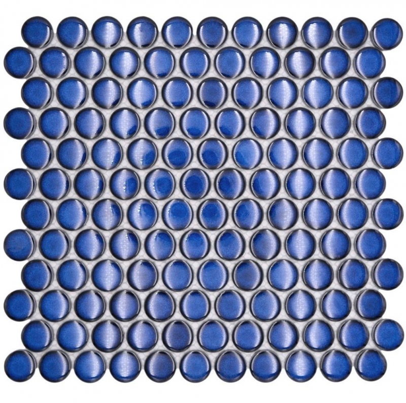 Mosaico de cerámica azul cobalto brillante mirada redonda mosaico azulejo de la pared de la cocina azulejo espejo baño ducha pared MOS10-0405GR_f