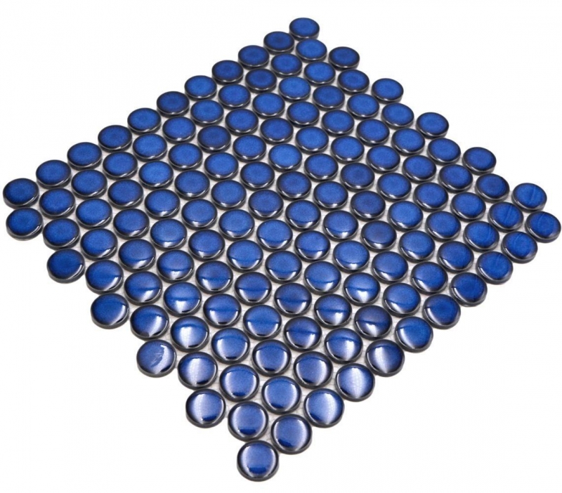 Mosaico de cerámica azul cobalto brillante mirada redonda mosaico azulejo de la pared de la cocina azulejo espejo baño ducha pared MOS10-0405GR_f