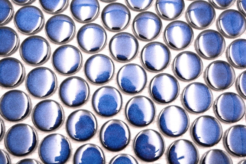 Mosaico de cerámica azul cobalto brillante mirada redonda mosaico azulejo de la pared de la cocina azulejo espejo baño ducha pared MOS10-0405GR_f