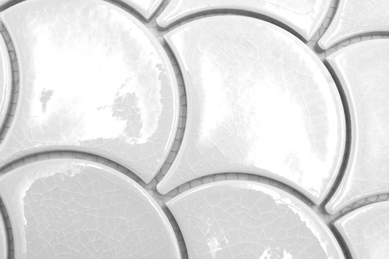 Cerámica mosaico blanco brillante ventilador mirada mosaico azulejo cocina azulejo de la pared espejo baño ducha pared MOS13-FS1_f