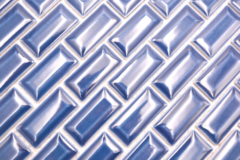 Mosaico de cerámica azul cobalto brillante metro mirada mosaico azulejo pared de la cocina azulejo backsplash baño ducha pared MOS26-0414_f