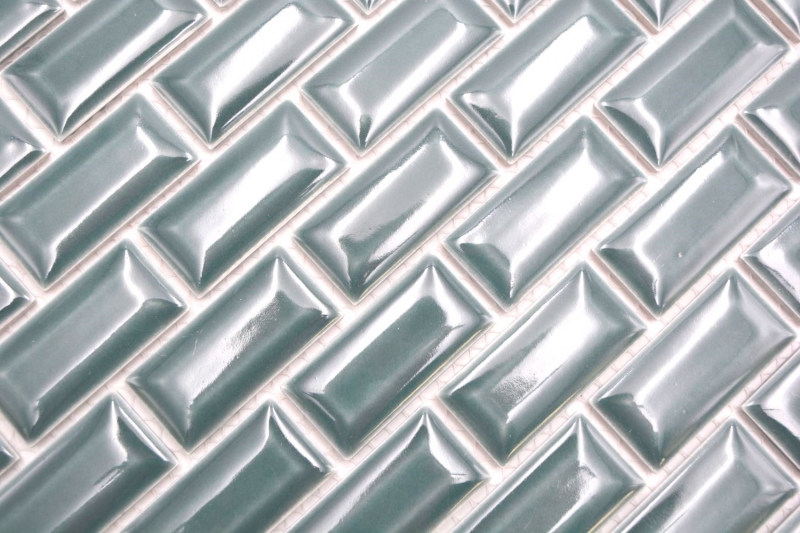 Mosaico de cerámica verde oscuro brillante metro mirada mosaico azulejo pared de la cocina azulejo backsplash baño ducha pared MOS26-0616_f