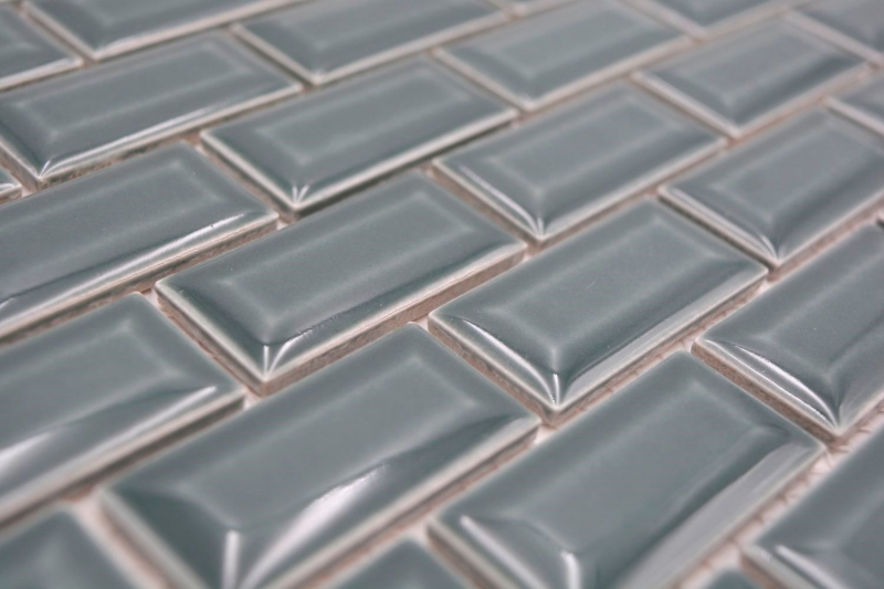 Mosaico de cerámica verde oscuro brillante metro mirada mosaico azulejo pared de la cocina azulejo backsplash baño ducha pared MOS26-0616_f
