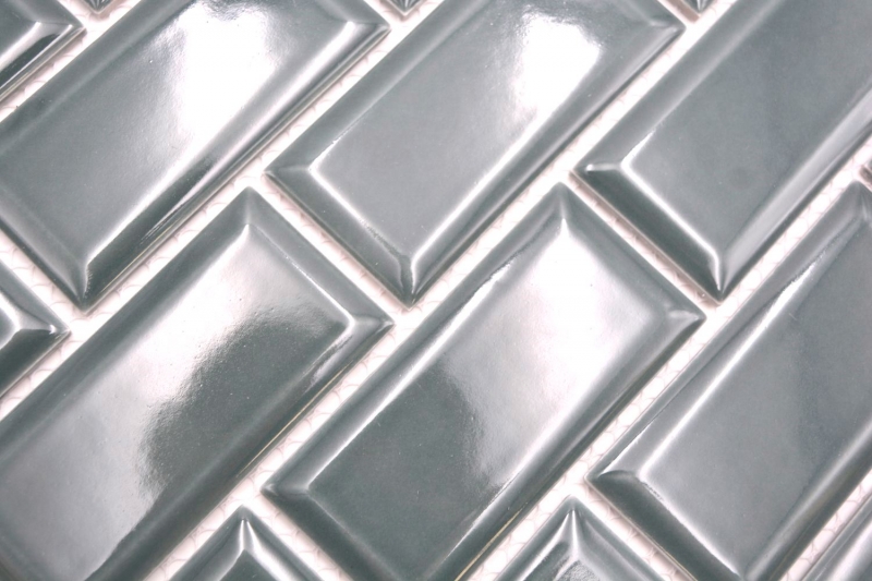 Mosaico de cerámica verde oscuro brillante metro mirada mosaico azulejo pared de la cocina azulejo backsplash baño ducha pared MOS24-06G_f