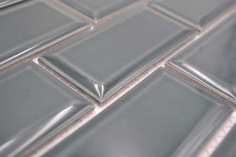 Mosaico de cerámica verde oscuro brillante metro mirada mosaico azulejo pared de la cocina azulejo backsplash baño ducha pared MOS24-06G_f
