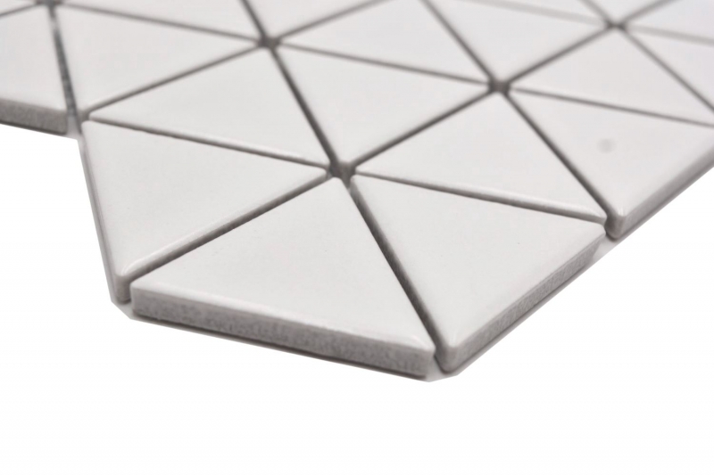 Cerámica mosaico blanco mate triángulo mirada mosaico azulejo cocina pared azulejo espejo baño ducha pared MOS13-t41_f