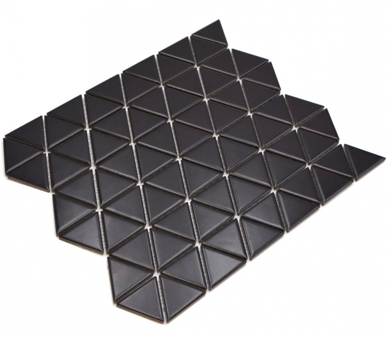 Cerámica mosaico negro mate triángulo mirada mosaico azulejo cocina pared azulejo espejo baño ducha pared MOS13-t49_f