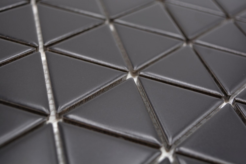 Cerámica mosaico negro mate triángulo mirada mosaico azulejo cocina pared azulejo espejo baño ducha pared MOS13-t49_f