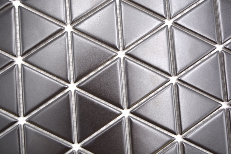 Cerámica mosaico negro mate triángulo mirada mosaico azulejo cocina pared azulejo espejo baño ducha pared MOS13-t49_f