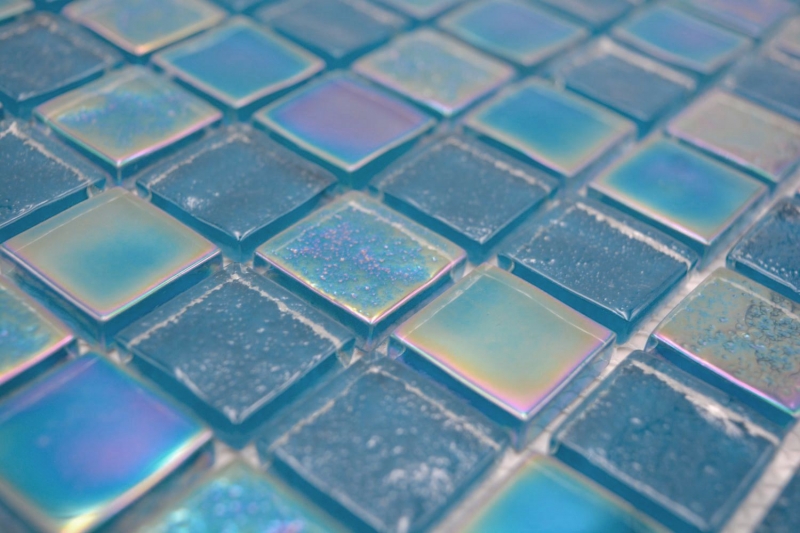 Mosaico de azulejos de vidrio mosaico iridium azul brillante mosaico azulejo de la pared de la cocina azulejo espejo baño ducha pared MOS65-S63_f