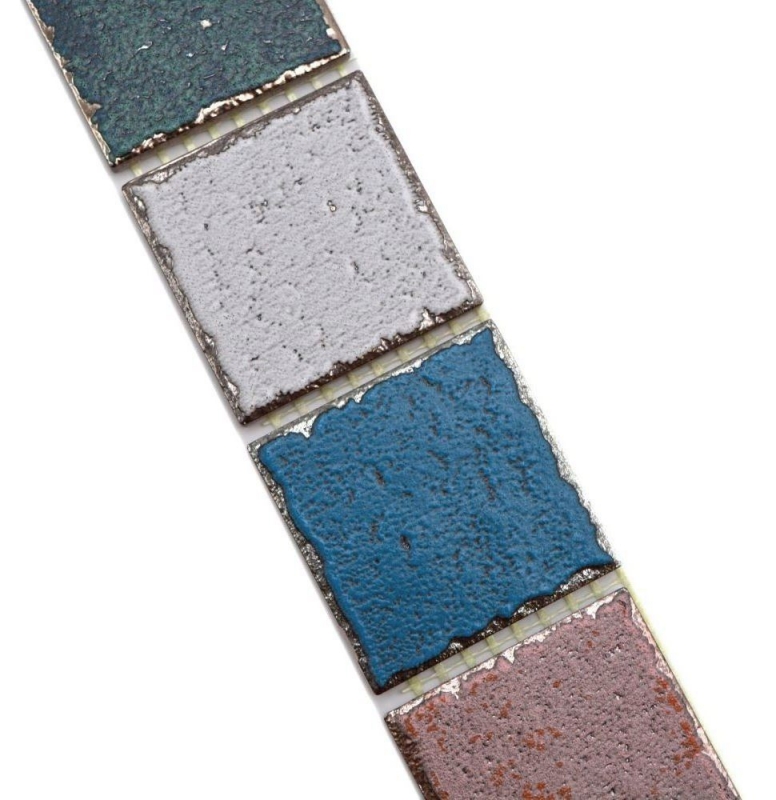 Borde Borde mosaico multicolor mate aspecto retro mosaico azulejo pared cocina azulejo espejo baño ducha pared MOS24BOR-1234_f