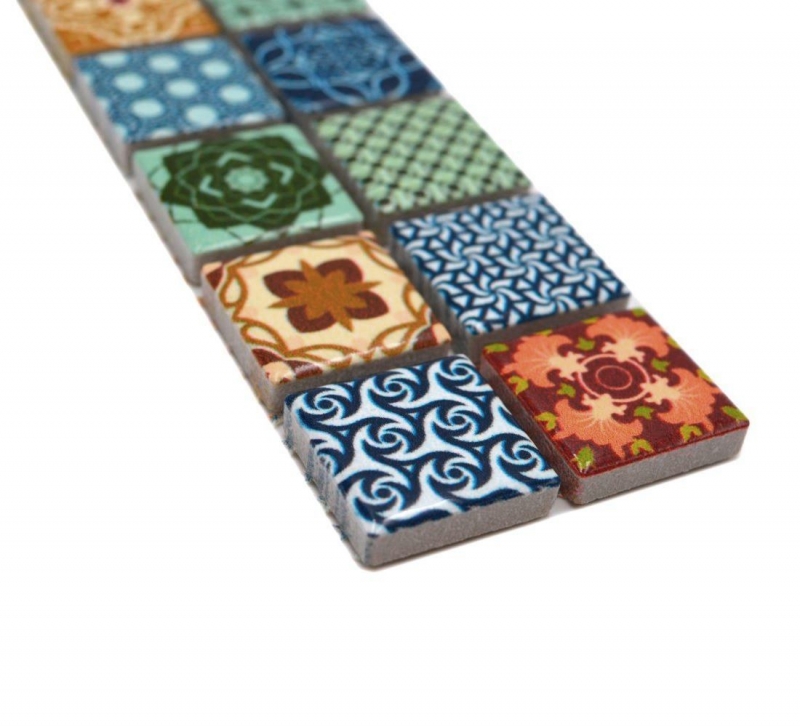 Borde Borde mosaico multicolor multicolor mate retro look mosaico azulejo cocina pared azulejo espejo baño ducha pared MOS18DBOR-1616_f