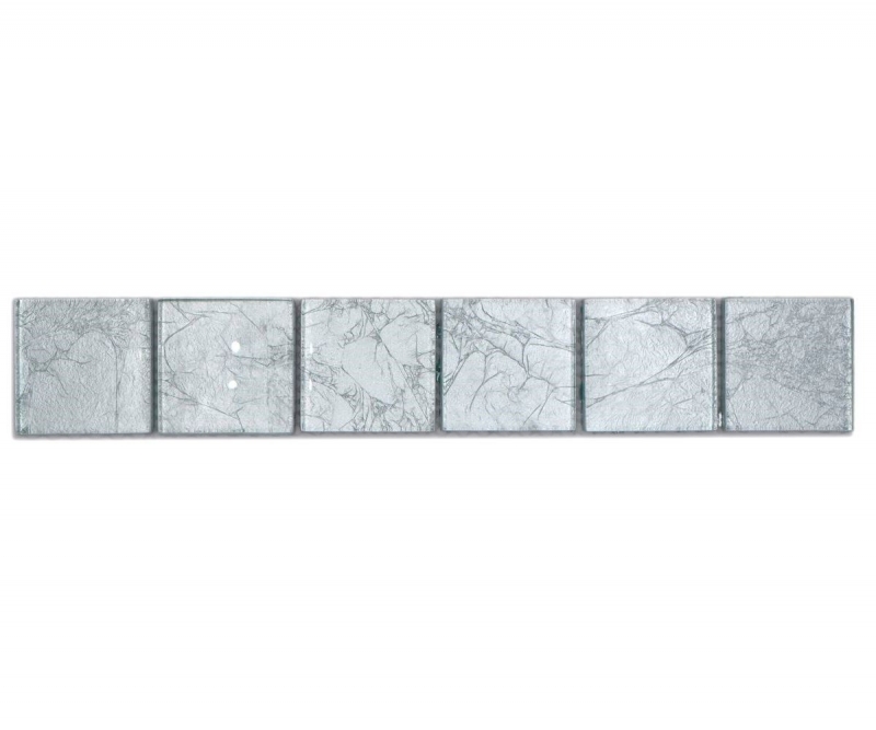 Borde Borde mosaico plata brillante mosaico azulejo cocina pared azulejo espejo baño ducha pared MOS123BOR-8SB26_f