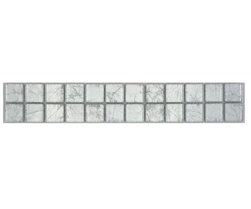 Borde Borde mosaico plata brillante mosaico azulejo cocina pared azulejo espejo baño ducha pared MOS123BOR-8SB16_f