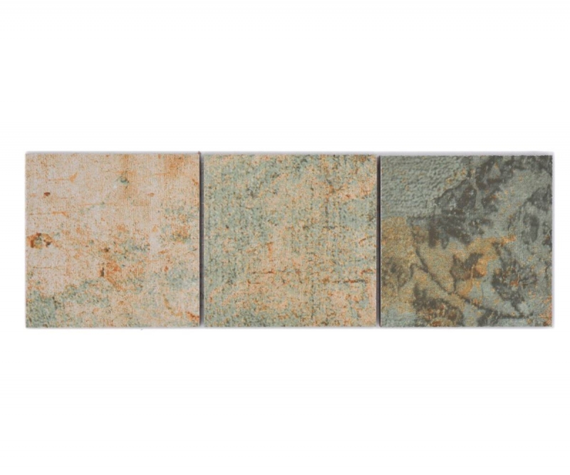 Borde Mezcla de mosaico beige/marrón/verde mate aspecto alfombra mosaico azulejo pared cocina espejo baño ducha pared MOS23BOR-95CB_f